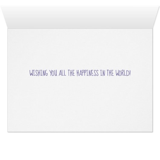 Egel Couple Wedding Card (Binenzijde Horizontaal (Onderkant))