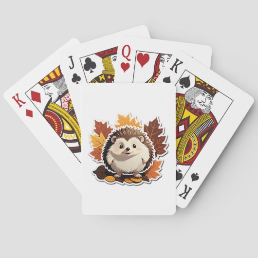 Egel Cozy Bos Leven Pokerkaarten (Achterkant)