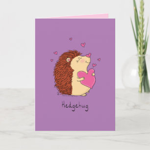 Egel Cute Kinderen Valentijnsdag Hugs Kaart