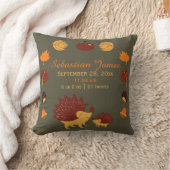 Egel Cute New Baby Birth Record gepersonaliseerd Kussen (Deken)