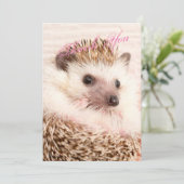 Egel Dank je wel Bedankkaart (Staand voorkant)