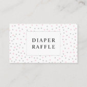 Egel diaper-kaart voor baby shower van meisjes informatiekaartje (Achterkant)