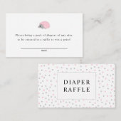 Egel diaper-kaart voor baby shower van meisjes informatiekaartje (Voorkant / Achterkant)