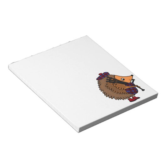 Egel die Bagpipes afspeelt Notitieblok (Schuin)