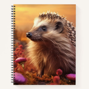 Egel Dier Wilde dieren Wildernis Kleurrijke kunst Notitieboek