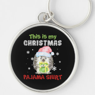 Egel Dit Is Mijn Kerst Pyjama Shirt Sleutelhanger