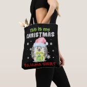 Egel dit is mijn kerstpajama Shirt Tote Bag (Dichtbij)