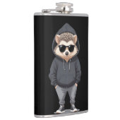 Egel Dragen Hoodie Funny Cool Animal Vector Heupfles (Rechts)