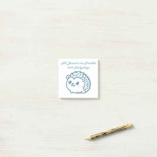 Egel droom post het post-it® notes (Op bureau)