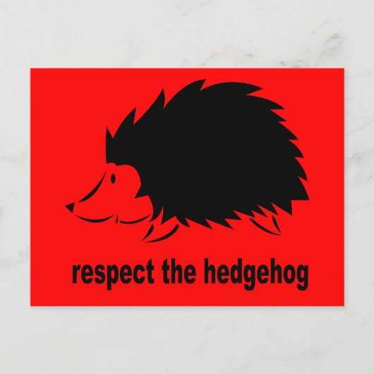 Egel - Eerbiediging van de egel Briefkaart (Voorkant)