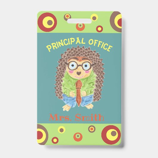 Egel-egel-kantoor-pas van de principaal badge (Voorkant)