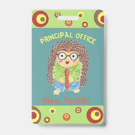 Egel-egel-kantoor-pas van de principaal badge