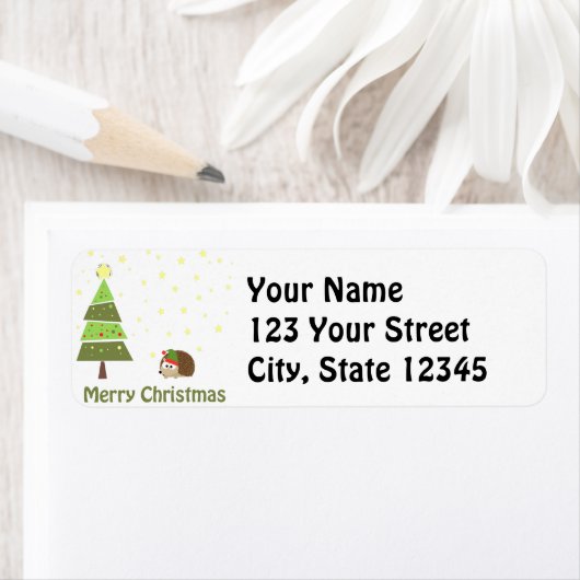 Egel Elf kerstscene Etiket (Insitu)