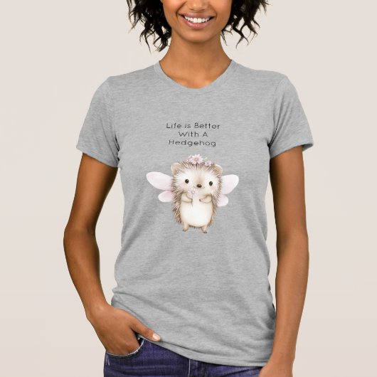 Egel Elfje met Bloemen T-shirt (Voorkant)