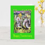 Egel Emerald Huwelijksjubileum Kaart (Gele Bloem)