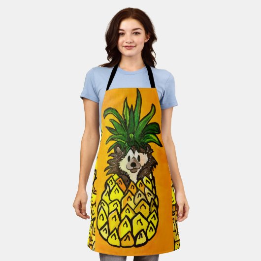 Egel en ananas Schort (Gedragen)