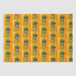 Egel en ananassenpapier tissuepapier