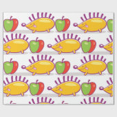 Egel en appel cadeaupapier (Vlak)