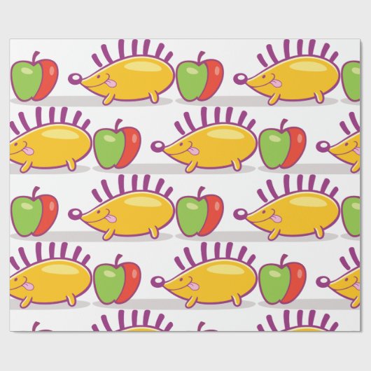 Egel en appel cadeaupapier (Vlak)