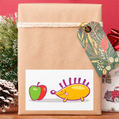 Egel en appel rechthoekige sticker