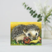 Egel en appelbriefkaarten briefkaart (Staand voorkant)