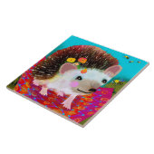 Egel en bijen Ceramic Kitchen Tile Tegeltje (Zijkant)