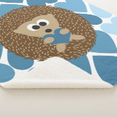 Egel en blauwe harten sherpa deken (3/4)