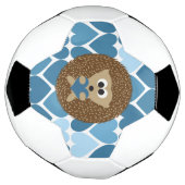 Egel en blauwe harten voetbal (Gedraaid)