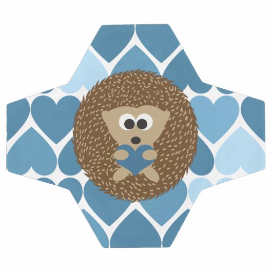 Egel en blauwe harten voetbal (Enkel)