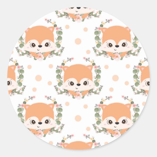 Egel en bloem Tattoo Ronde Sticker (Voorkant)