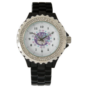 Egel en bloemen horloge
