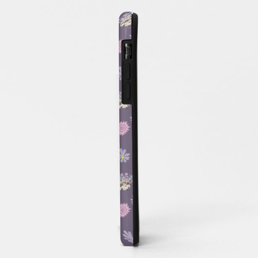 Egel en bloemen patroon Case-Mate iPhone case (Achterkant/links)
