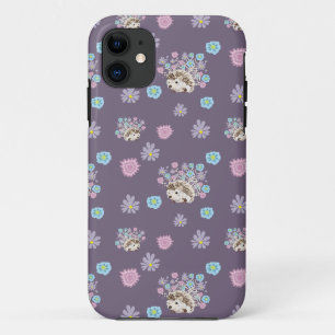 Egel en bloemen patroon Case-Mate iPhone case