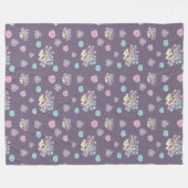 Egel en bloemen patroon fleece deken (Voorkant (Horizontaal))