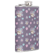Egel en bloemen patroon heupfles (Rechts)
