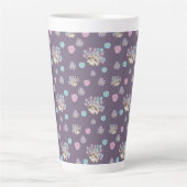 Egel en bloemen patroon latte mok (Voorkant)