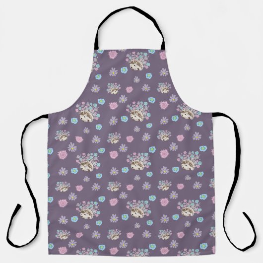 Egel en bloemen patroon schort (Voorkant)