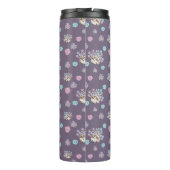 Egel en bloemen patroon thermosbeker (Achterkant)