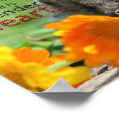 Egel en bloemen|| Tender hart in quote Poster (Hoek)