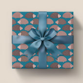 Egel- en bospatroon cadeaupapier