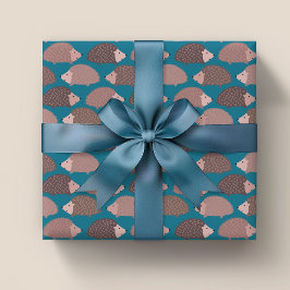 Egel- en bospatroon cadeaupapier