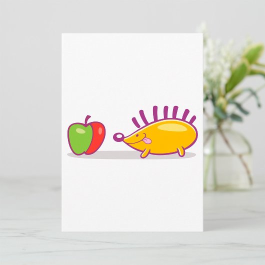 Egel En Een Appel Kaart