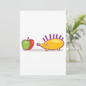 Egel En Een Appel Kaart (Staand voorkant)