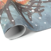 Egel en eerste sneeuwvlokken cadeaupapier (Rol Hoek)