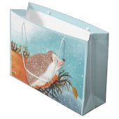 Egel en eerste sneeuwvlokken groot cadeauzakje (Voorkant Gekanteld)