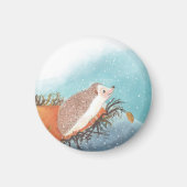 Egel en eerste sneeuwvlokken magneet (Voorkant)