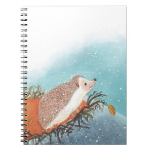 Egel en eerste sneeuwvlokken notitieboek