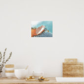 Egel en eerste sneeuwvlokken poster (Keuken)