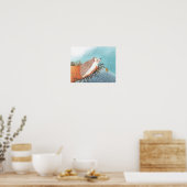 Egel en eerste sneeuwvlokken poster (Keuken)