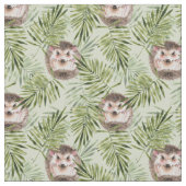Egel en groene bladeren stof (Close Up)